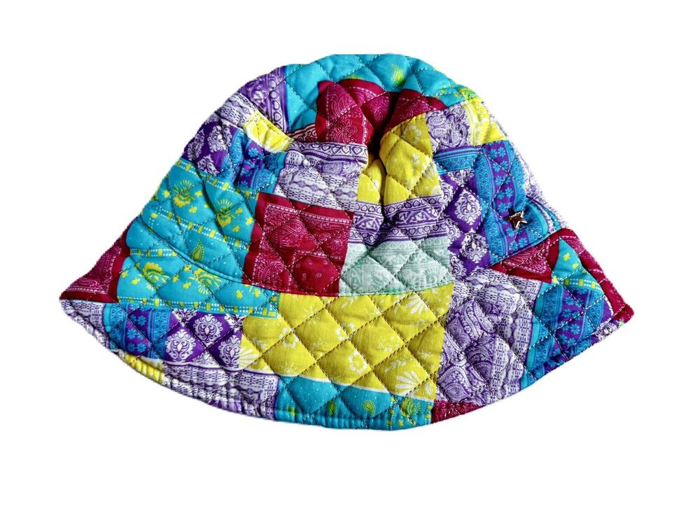Jocelyn JAS22003 Panama Bucket Hat Multi Floral One Size NWT Quilted